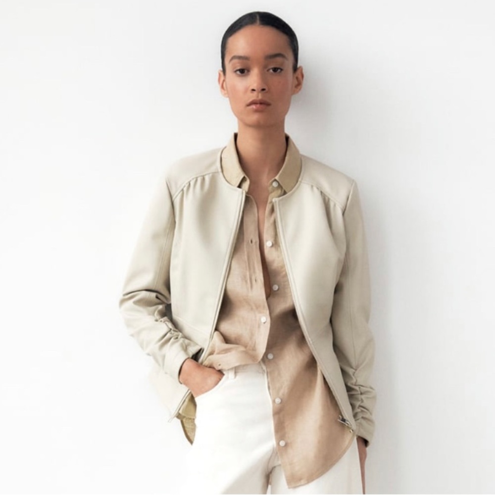 Zara- Faux leather fitted jacket